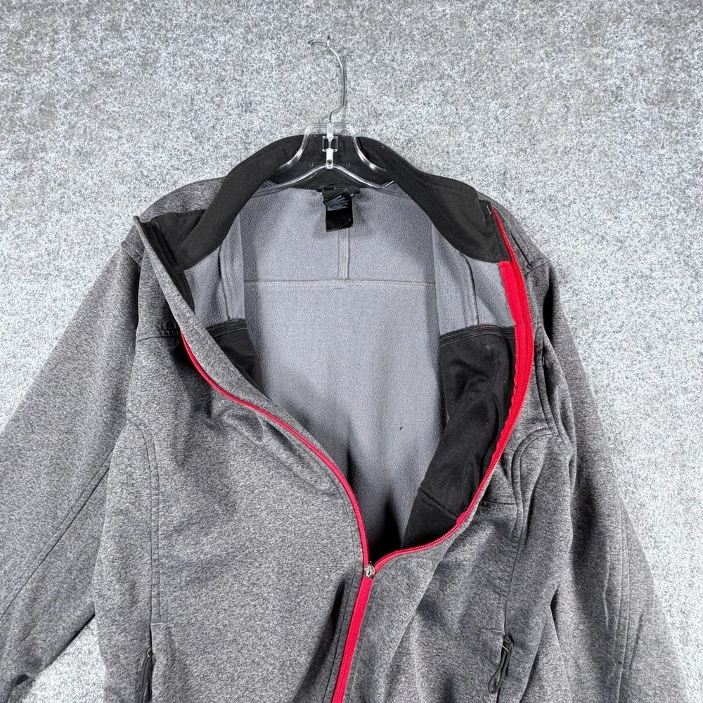 The North Face Jacket Mens XL Gray Full Zip Fleece Lined Mock Neck Lightweight